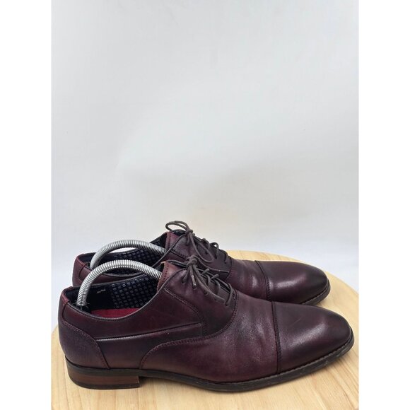 Stacy Adams Kallum Cap Toe Oxfords Burgundy Leather Dress Shoes Mens Sz 9.5M 255 main image 7